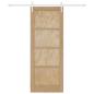 Preview: Schiebetür mit Hardware-Set 78x202 cm Massivholz Kiefer, Innentür 'ORKDAL'78x202x4 cm Massivholz Kiefer