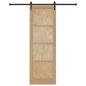 Preview: Schiebetür mit Hardware-Set 78x232 cm Massivholz Kiefer, Innentür 'ORKDAL'78x232x4 cm Massivholz Kiefer
