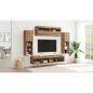 Preview: TV-Wandeinheiten mit LED-Lichtern 2 Stück Artisan Eiche 80x30x30 cm, TV-Wandeinheiten mit LED-Lichtern 2 Stück Artisan Eiche 60x30x40 cm