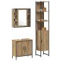 Preview: Badezimmer Schrank Eiche 33x33x185.5 cm Holzwerkstoff