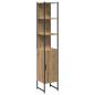 Preview: Badezimmer Schrank Eiche 33x33x185.5 cm Holzwerkstoff