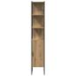 Preview: Badezimmer Schrank Eiche 33x33x185.5 cm Holzwerkstoff