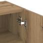 Preview: TV Schrank mit LED Lichtern Artisan Eiche 40,5x30x102 cm, TV Wandschränke mit LED Lichtern 2 Stück Artisan Eiche 80x30x30 cm