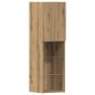 Preview: TV Schrank mit LED Lichtern Artisan Eiche 40,5x30x102 cm, TV Wandschränke mit LED Lichtern 2 Stück Artisan Eiche 80x30x30 cm