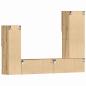 Preview: TV Schrank mit LED Lichtern Artisan Eiche 40,5x30x102 cm, TV Wandschränke mit LED Lichtern 2 Stück Artisan Eiche 80x30x30 cm