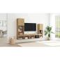 Preview: TV Schrank mit LED Lichtern Artisan Eiche 40,5x30x102 cm, TV Wandschränke mit LED Lichtern 2 Stück Artisan Eiche 80x30x30 cm