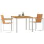 Preview: 3-teilige Garten Essgruppe Massivholz Akazie, Outdoor Esstisch 90x90x74,5 cm Massivholz Akazie