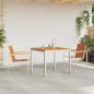 Preview: 3-teilige Garten Essgruppe Massivholz Akazie, Outdoor Esstisch 90x90x74,5 cm Massivholz Akazie