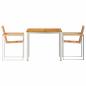 Preview: 3-teilige Garten Essgruppe Massivholz Akazie, Outdoor Esstisch 90x90x74,5 cm Massivholz Akazie