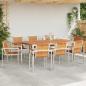 Preview: 9-teilige Garten-Essgruppe aus massivem Akazienholz, Gartentisch 200x90x74.5 cm aus massivem Akazienholz