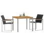 Preview: 3-teiliges Garten Essset Massivholz Akazie, Outdoor Esstisch 90x90x74.5 cm Massivholz Akazie