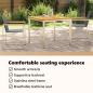 Preview: Garten Essgruppe 3 pcs Massives Akazienholz und Edelstahl