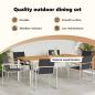 Preview: 7-teiliges Garten Esszimmer Set aus massivem Akazienholz, Outdoor Esstisch 200x90x74.5 cm aus massivem Akazienholz