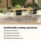 Preview: 7-teiliges Garten Esszimmer Set aus massivem Akazienholz, Outdoor Esstisch 200x90x74.5 cm aus massivem Akazienholz
