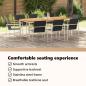 Preview: 9-teilige Garten Essgruppe aus massivem Akazienholz, Outdoor Esstisch 200x90x74.5 cm aus massivem Akazienholz