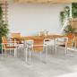 Preview: 7-teiliges Garten-Essset aus massivem Teakholz, Außentisch 200x90x74.5 cm aus massivem Teakholz