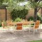 Preview: 7-teiliges Garten-Essset aus massivem Teakholz, Außentisch 200x90x74.5 cm aus massivem Teakholz