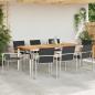 Preview: 9-teilige Garten Essgruppe Massivholz Teak, Outdoor Esstisch 200x90x74,5 cm Massivholz Teak