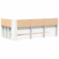 Preview: Bücherregal Bett Weiß 90x200 cm aus stranggepresstem Holz