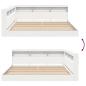 Preview: Bücherregal-Bett mit Kopfteil Weiß 180 x 200 cm Holzwerkstoff