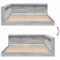Preview: Regalbett Grau Sonoma 180x200 cm Holzwerkstoff