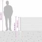 Preview: Zaunpfosten 11 Stück U-Kanal Grau 80 cm Stahl, Sechseckzaun Grau 0,8x50 m Stahl