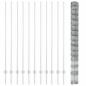 Preview: Zaunpfosten 22 Stück U-Kanal 160 cm feuerverzinkter Stahl, Feldzaun 1,6x25 m feuerverzinkter Stahl