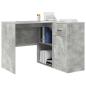 Preview: Eck-Schreibtisch mit Schubladen Beton Grau 102 x 88 x 75 cm