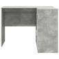 Preview: Eck-Schreibtisch mit Schubladen Beton Grau 102 x 88 x 75 cm