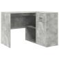 Preview: Eck-Schreibtisch mit Schubladen Beton Grau 102 x 88 x 75 cm