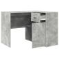 Preview: Eck-Schreibtisch mit Schubladen Beton Grau 102 x 88 x 75 cm