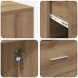 Preview: Eckschreibtisch Eiche 102x88x75 cm Holzwerkstoff