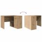 Preview: Eckschreibtisch Eiche 102x88x75 cm Holzwerkstoff