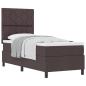 Preview: Boxspringbett mit Matratze Dunkelbraun 80x200 cm Stoff