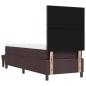Preview: Boxspringbett mit Matratze & Bank Dunkelbraun 80x200 cm Stoff