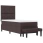 Preview: Boxspringbett mit Matratze & Bank Dunkelbraun 80x200 cm Stoff