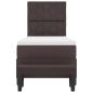 Preview: Boxspringbett mit Matratze & Bank Dunkelbraun 80x200 cm Stoff