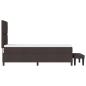 Preview: Boxspringbett mit Matratze & Bank Dunkelbraun 80x200 cm Stoff