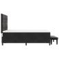 Preview: Boxspringbett mit Matratze & Bank Schwarz 140x190 cm Samt