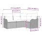 Preview: 4-teiliges Garten Sofa Set mit Kissen Schwarz Poly Rattan, 2-Sitzer Garten Sofa mit Kissen Schwarz Poly Rattan