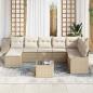 Preview: Gartensofa-set Beige Poly-Rattan