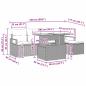 Preview: 6-teiliges Garten Sofa Set mit Kissen Hellgrau Poly Rattan, 2-Sitzer Garten Sofa mit Kissen Grau Poly Rattan