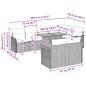 Preview: 9-teiliges Garten-Sofa-Set mit Kissen Grau Poly Rattan Akazie, 2-Sitzer Garten-Sofa mit Kissen Grau Poly Rattan
