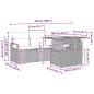 Preview: 5-teiliges Garten-Sofa-Set mit Kissen Beige Poly-Rattan Akazie, 2-Sitzer-Garten-Sofa mit Kissen Beige Poly-Rattan