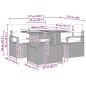 Preview: 5-teilige Garten Sofaset mit Kissen Beige Poly Rattan Akazie, 2-Sitzer Garten Sofa mit Kissen Beige Poly Rattan