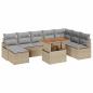 Preview: Gartensofa-set 9 pcs Beige und Grau