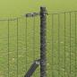 Preview: Euro Zaun mit 7 Pfosten 1,6x10 m galvanisierter Stahl Grau