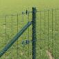 Preview: Euro Zaun mit 7 Spitzenpfosten 0.6x10 m verzinkter Stahl Grün