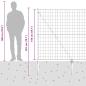Preview: Euro Zaun mit 7 Spike-Pfosten 1.5x10 m verzinkter Stahl grau