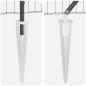 Preview: Euro Zaun mit 13 Spike-Posts 1x25 m Verzinkter Stahl Grau